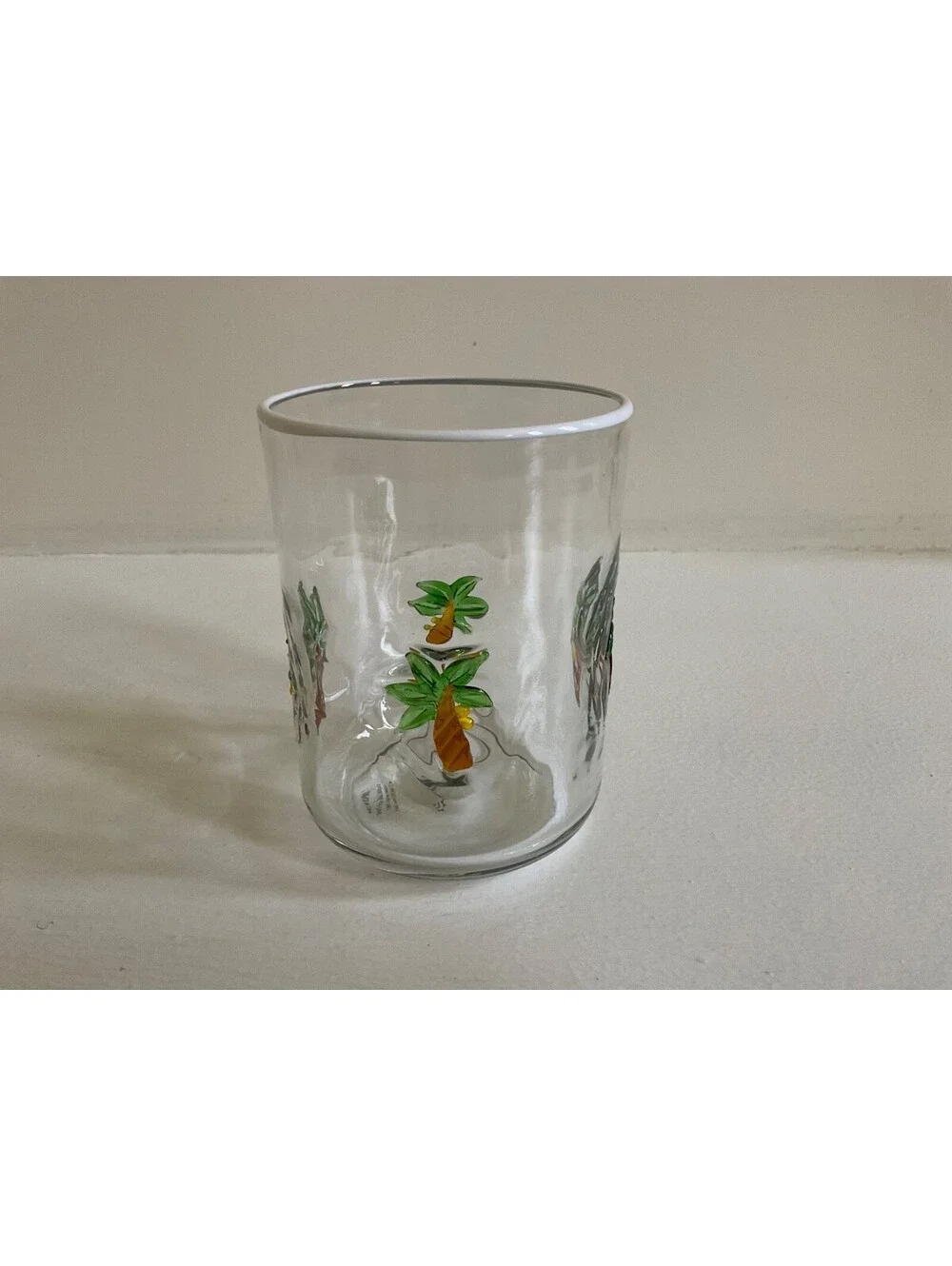 Anthropologie Bonita Palm Tree Juice Glass NWT